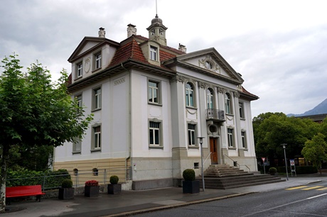Das neubarocke ehemalige Rat- und Gerichtshaus an der St.-Galler-Strasse in Buchs.