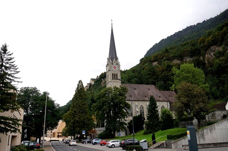 Die Kathedrale St. Florin in Vaduz.