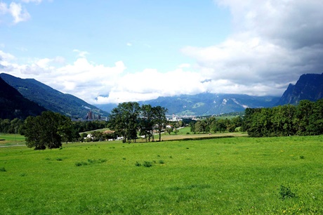 Blick auf Maienfeld.