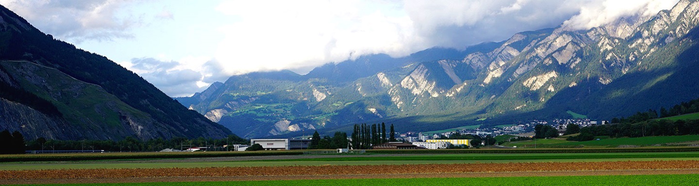 Wunderschönes Bergpanorama in der Nähe von Chur.